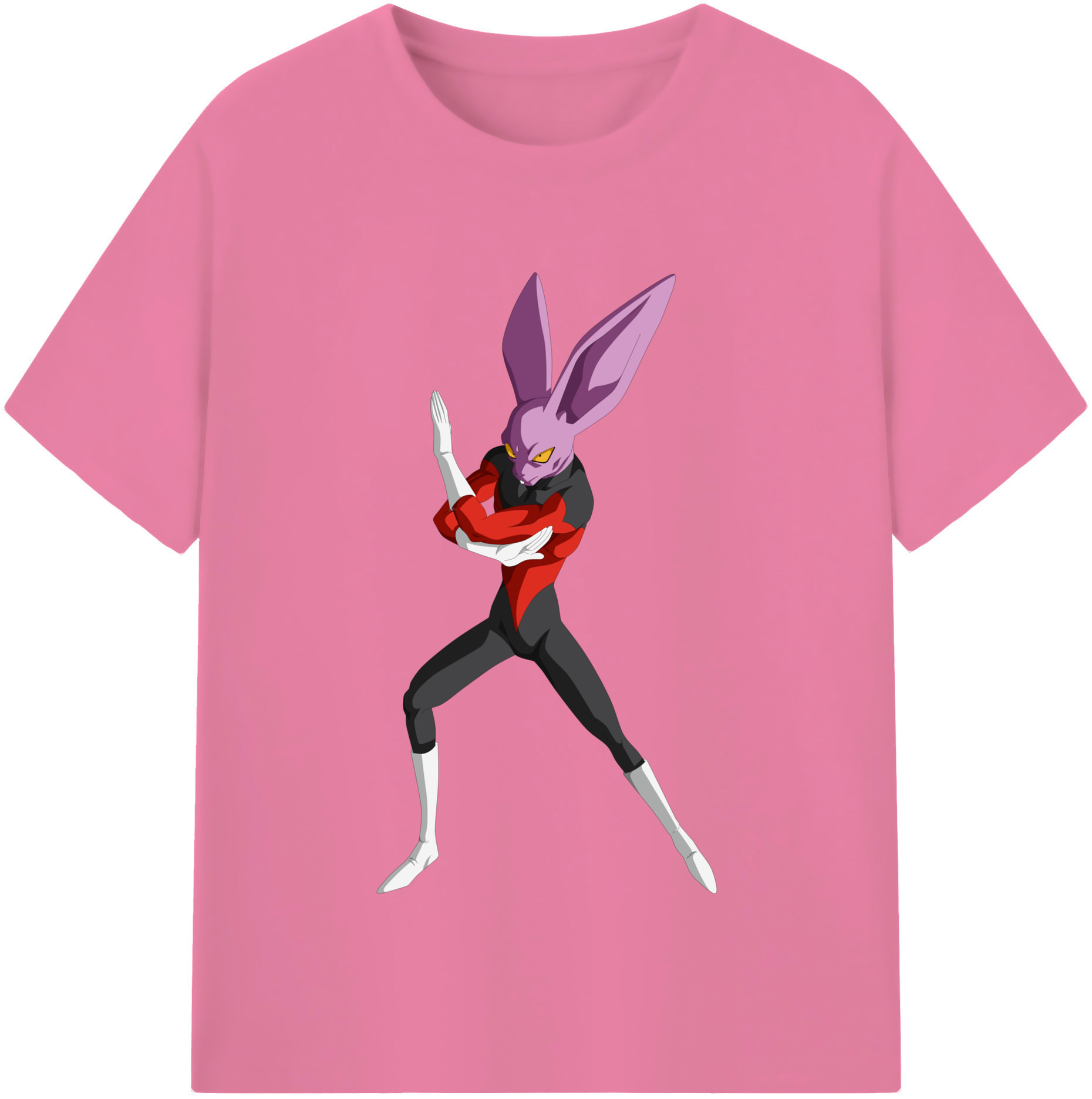 （画像用） ドラゴンボール ビルス 破壊神ビルス DRAGON BALL Beerus Birusu 綿100％半袖Tシャツ（フロントプリント）